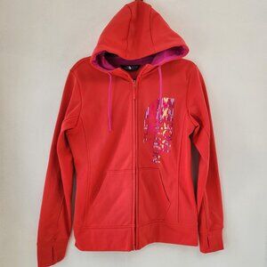 The North Face TNF Full Zip Hooded Sweatshirt Hoodie Coral Hiking Women's M